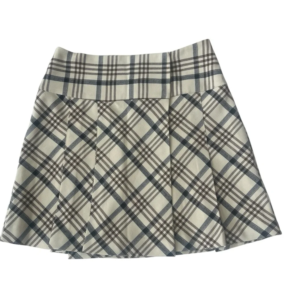 The Limited Black and White Cream Mini A-Line Pleated Skirt Size 2 - Picture 3 of 15